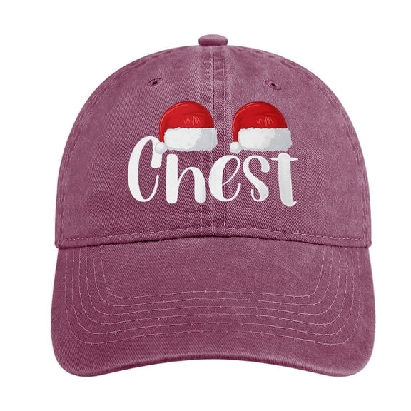 Chest Nuts Wine Red Hat Adjustable Funny Fashion Unisex Baseball Cap For Men Women