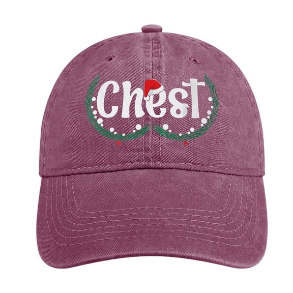 Chest Nuts Wine Red Hat Adjustable Funny Fashion Unisex Baseball Cap For Men Women