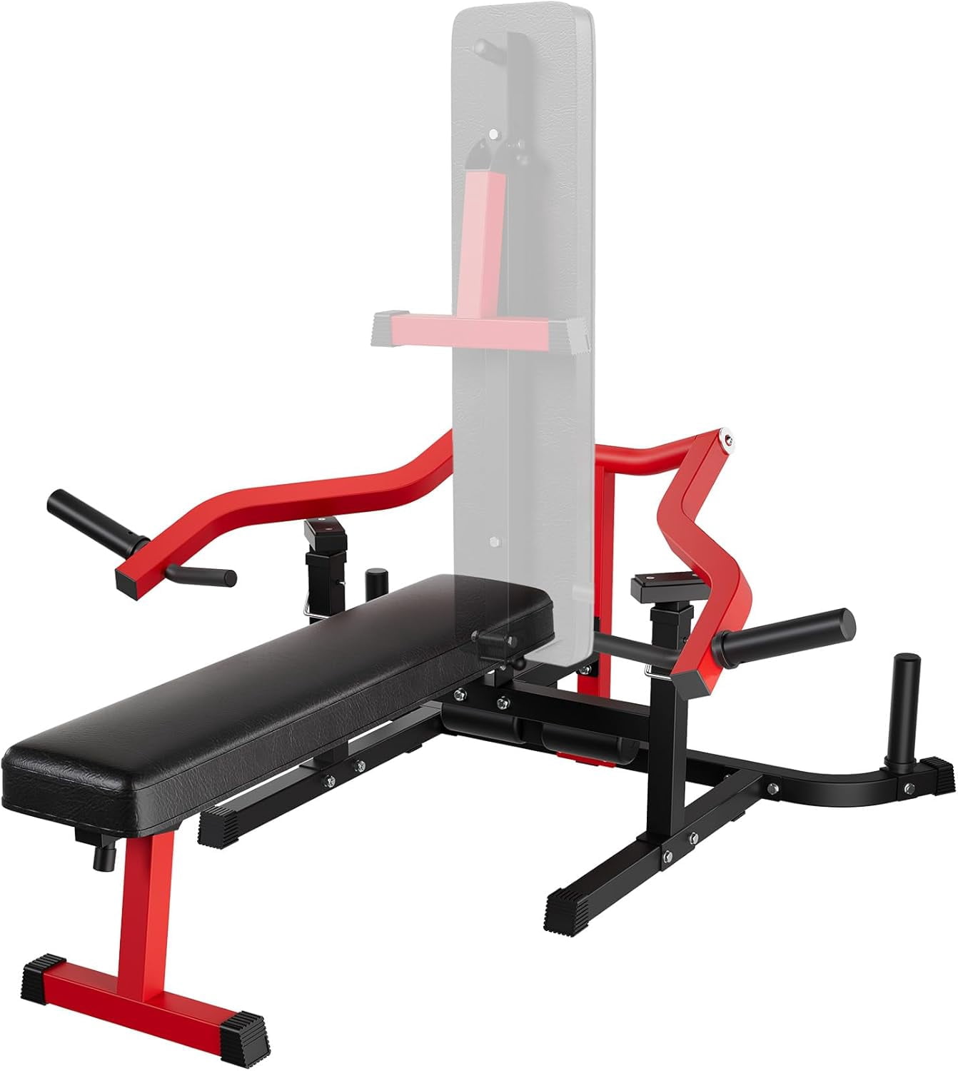 Chest Press Machine, 1050LBS Capacity Chest Fly Machine with Independent Converging Arms, Strength Training Adjustable Flat Incline Bench, AB Workout for Home Gym Equipment