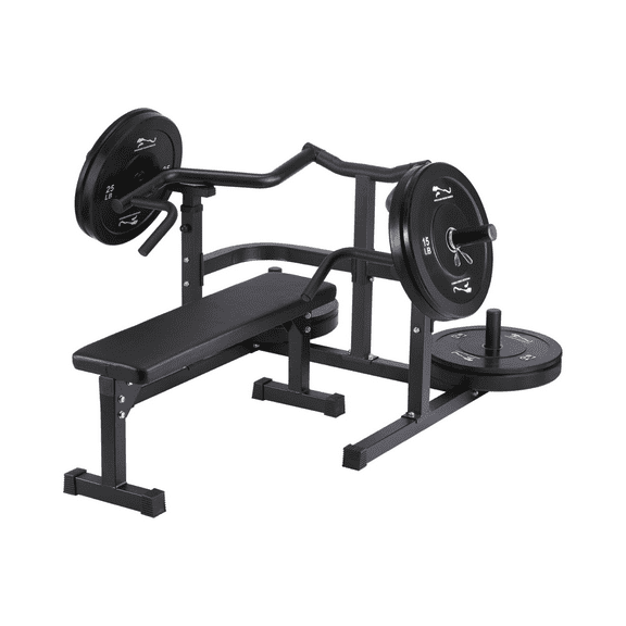 Chest Press Machine with Independent Converging Arms, 1050LBS Bench Press Machine with Independent Flat Bench, Heavy Duty Bench Press Rack for Home Gym, Adjustable Chest Workout Equipment