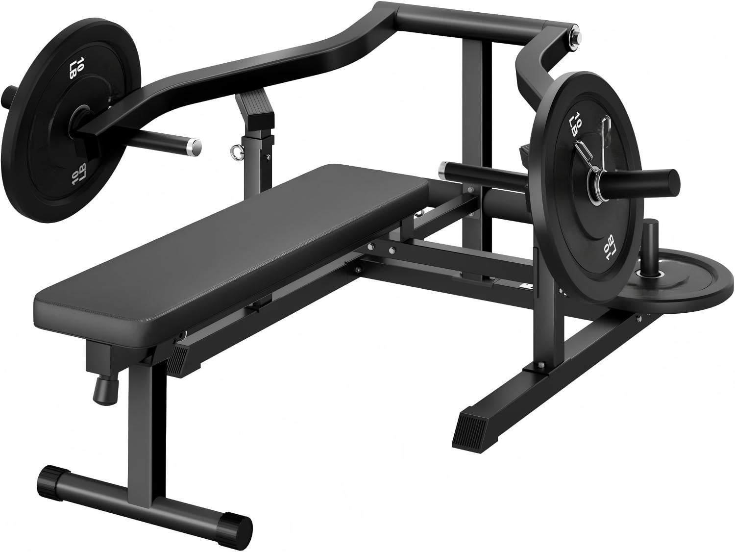 Chest Press Machine, Weight Bench Press Machine with Independent Arms, Adjustable Flat Incline Bench Press for Chest, AB Workout Home Gym Equipment