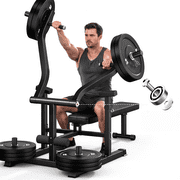 Chest Press Machine, Weight Bench Press Machine with Independent Arms, Adjustable Flat Incline Bench Press for Chest, AB Workout Home Gym Equipment