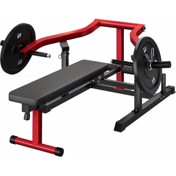 Chest Press Machine, Weight Bench Press Machine with Independent Arms, Adjustable Flat Incline Bench Press for Chest, AB Workout Home Gym Equipment