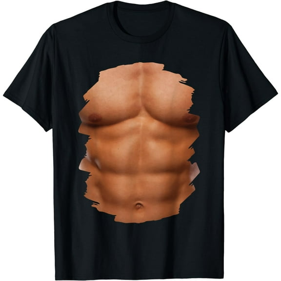 Chest Six Pack Muscles Bodybuilder 6 Abs Gym Funny Present T-Shirt