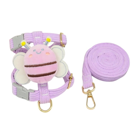 Chest Strap Dog Harness and Leash Set with Metal D Ring Soft Harnesses for Small Dogs