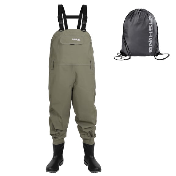 Lightweight Chest Waders, Breathable Fishing Waders for Men Women Waterproof Hunting Chest Wader with Bootfoot Belt