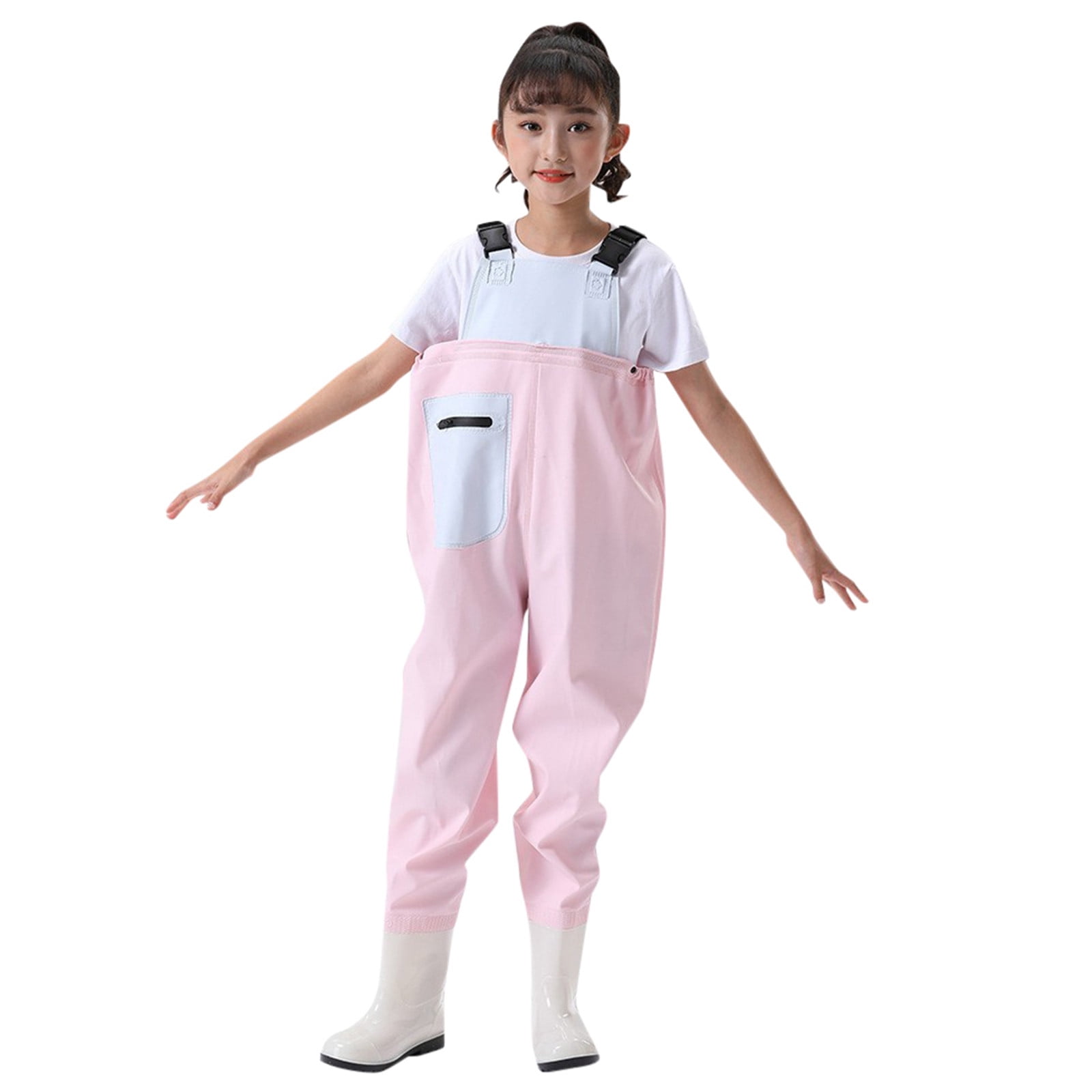 Chest Waders for Kids Rain Pants Waterproof & Windproof Puddle Dry Rain