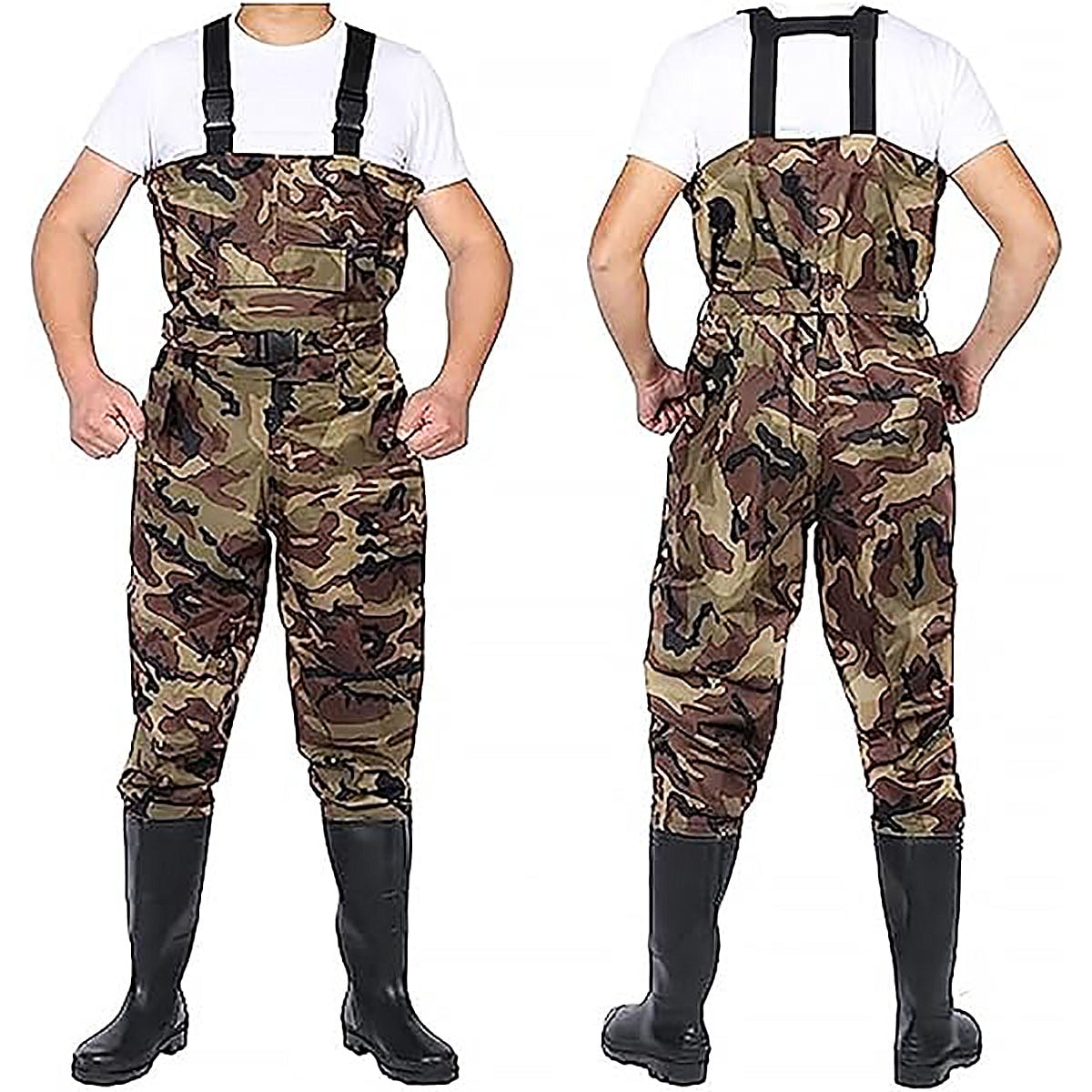 eletecpro Chest Waders with Boot Hanger, Waterproof Nylon and PVC
