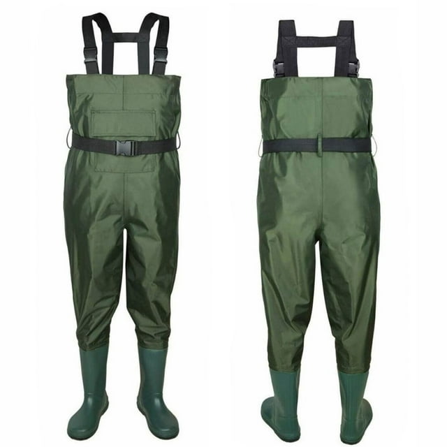 Chest Waders with Boots, 2Ply PVC/Nylon Waterproof Hunting Waders