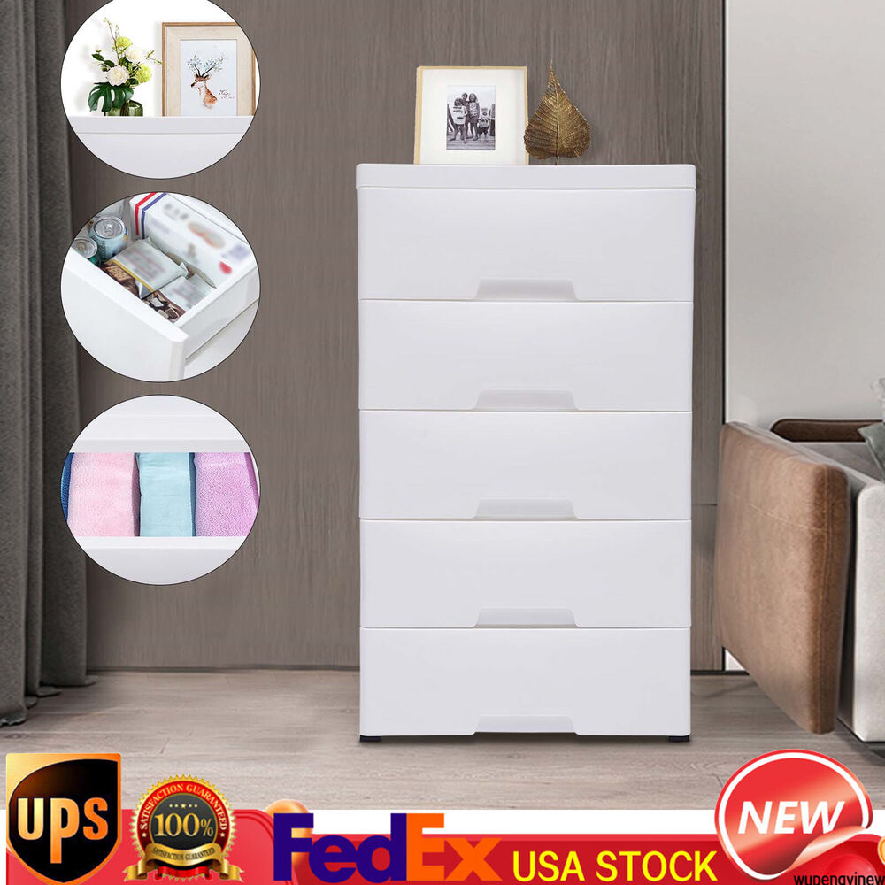 Storage 5 Drawers Stackable Chest of 5 Drawers Plastic Stackable Drawer Tower Dresser Clothes Storage Racks - Walmart.com