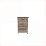 Chest of Drawers, Mid-Century Transitional with Rustic Gray Oak/Brown Finish | Natural | Particle Board+MDF