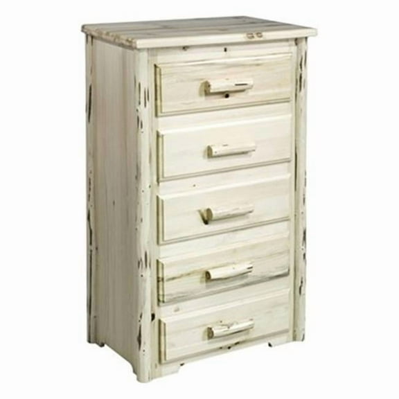 Chest with 5 Drawer - Clear Lacquer