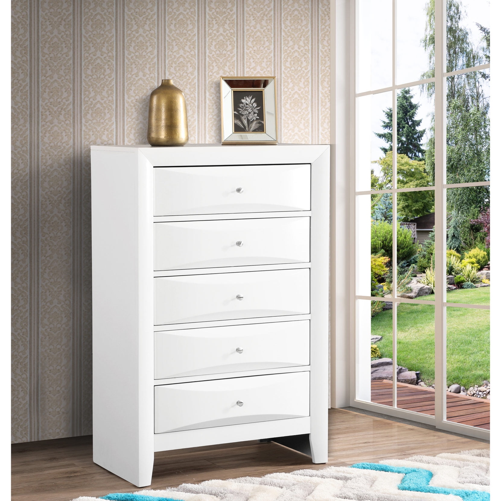 Chest with Metal Drawer Guides and Real Wood Veneers / Reliable Bedroom ...