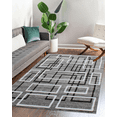 thumbnail image 1 of Princeton Abstract Gray/White Area Rug, 1 of 10