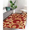 thumbnail image 1 of Chester Abstract Red/Brown Area Rug, 1 of 12