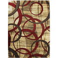thumbnail image 1 of Chester Abstract Red/Brown Area Rug, 1 of 2