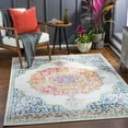 thumbnail image 1 of Chester Bright Orange 6'7" x 9' Traditional Rectangle Area Rug, 1 of 7