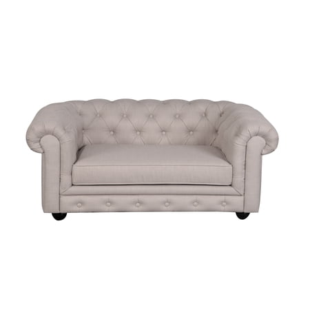 American Home Classic Chester 11" Fabric Upholstered Dog's Sofa in Beige