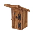 thumbnail image 1 of home bazaar chester county mushroom wood outhouse bird house, 1 of 5
