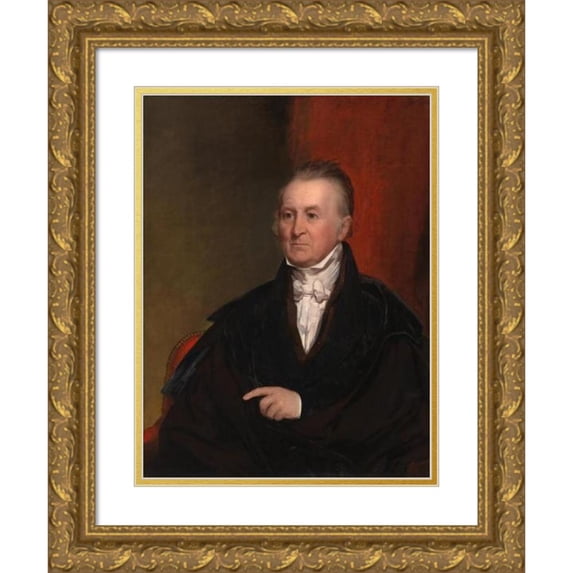Chester Harding 15x18 Gold Ornate Wood Frame and Double Matted Museum Art Print Titled - Harrison Gray Otis (1833)