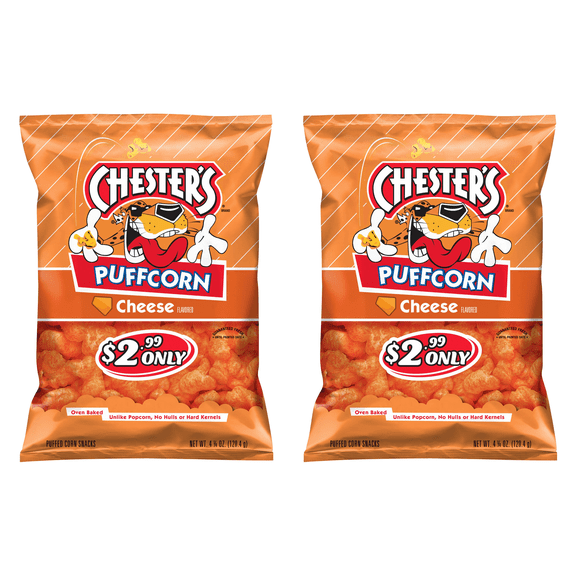 Chester's Cheese Puffcorn, 4.25 oz-Pack Of 2