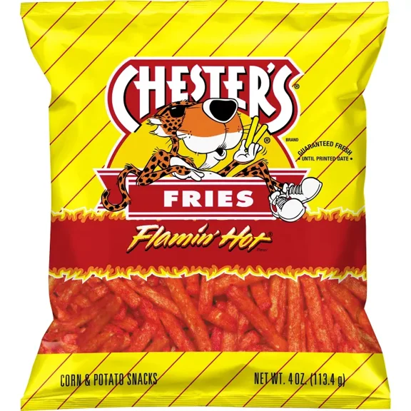 Chester's Flamin' Hot Fries Corn & Potato Snacks 4oz (Pack of 2)