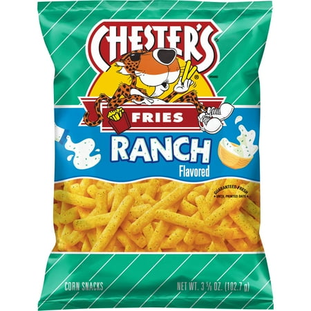 Chester's Fries Corn And Potato Snacks Ranch Flavored, 3.625 oz Bag