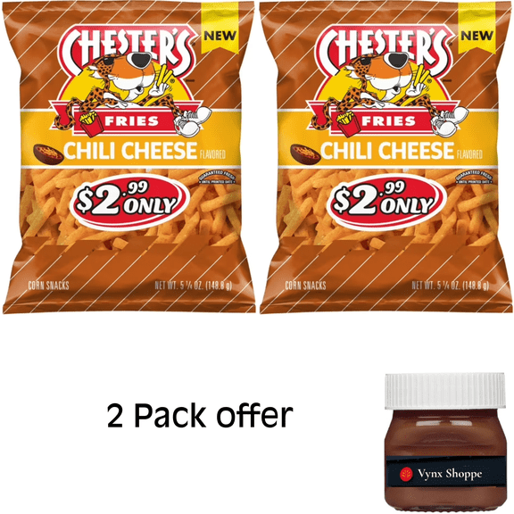 Chester's Fries Corn Snacks Chili Cheese Flavored, 5.25 oz Bag