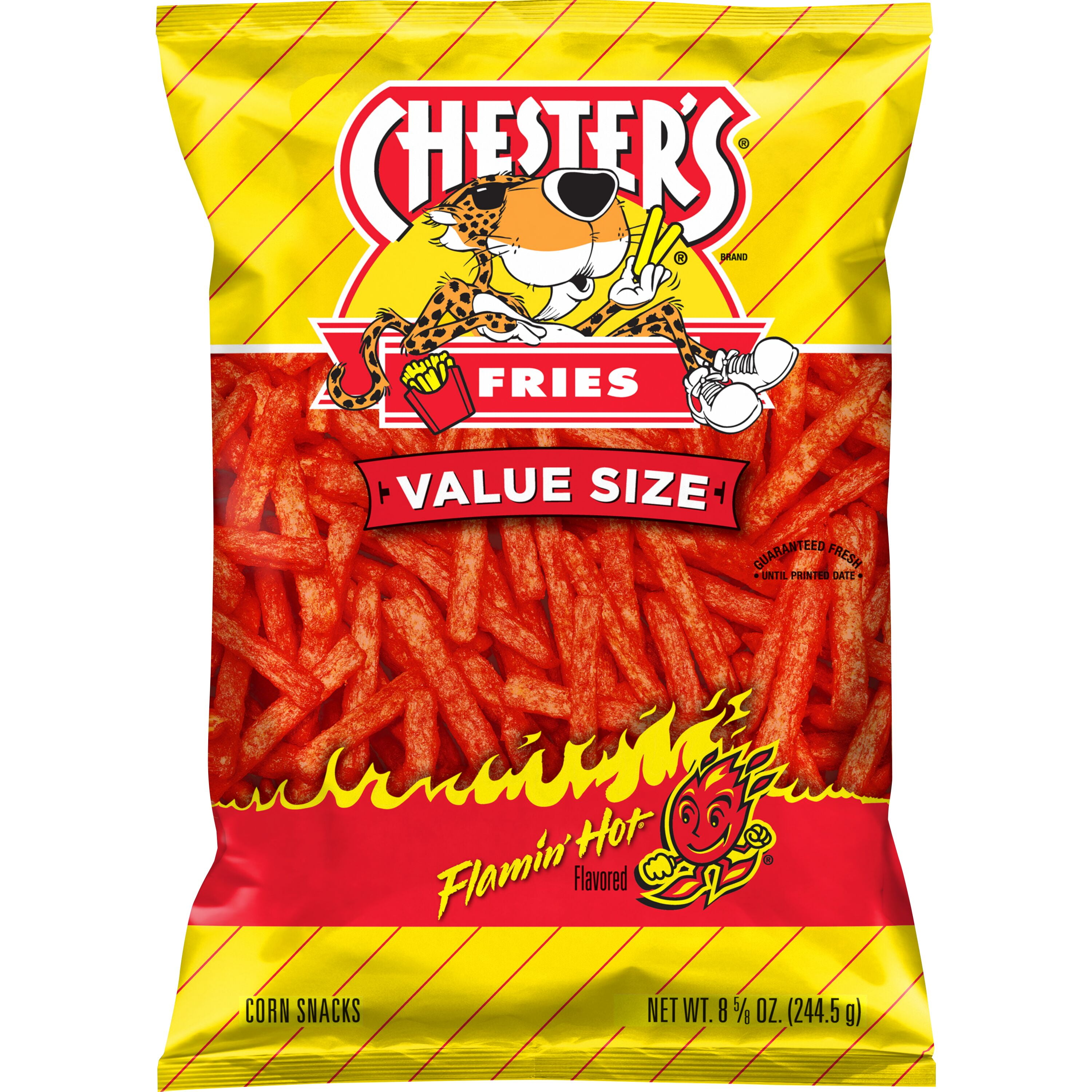 Chester's Fries Corn Snacks Flamin' Hot Flavored 8.625 Ounce Bag