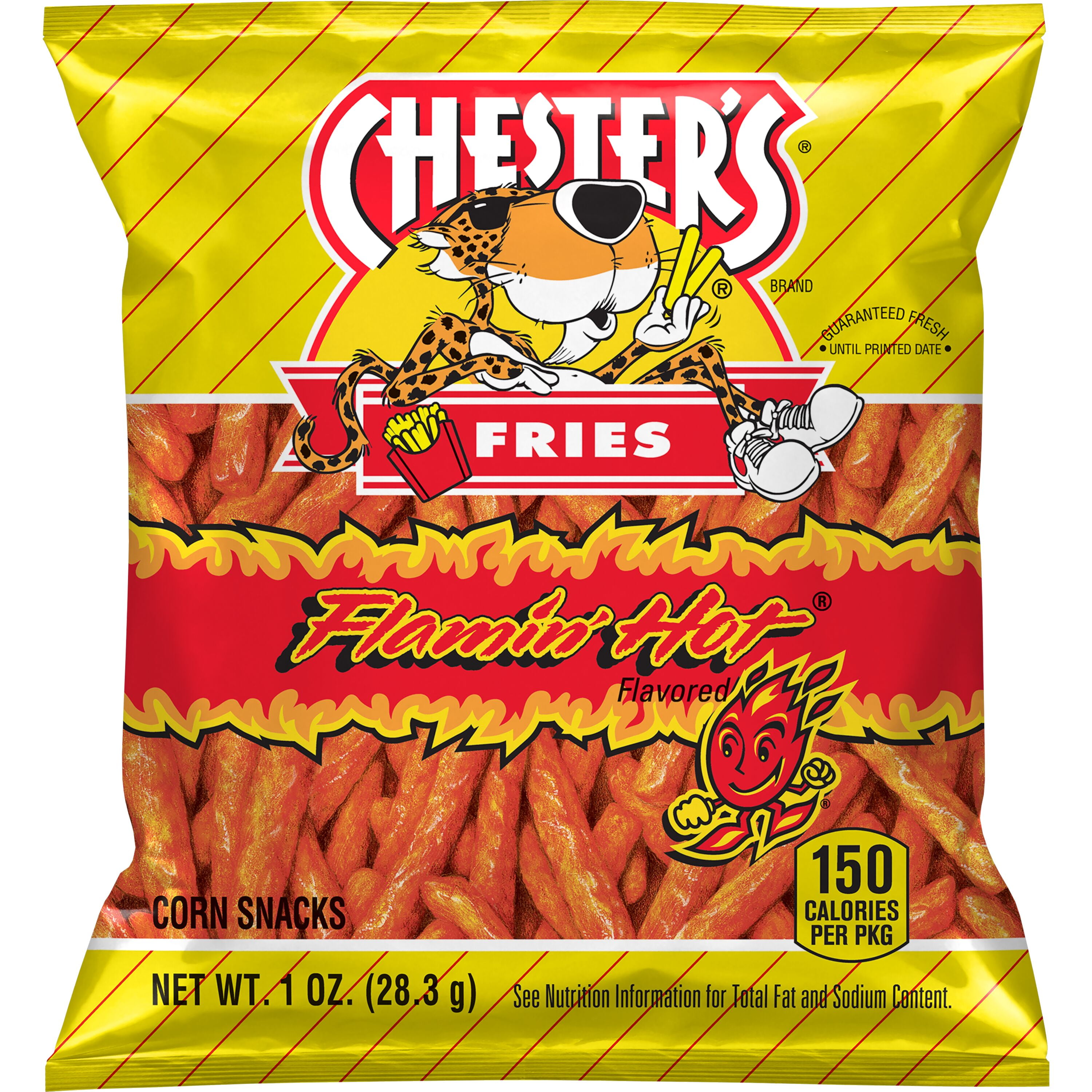 Chester's Fries Flamin' Hot Flavored Corn & Potato Snacks, 1oz Bag ...