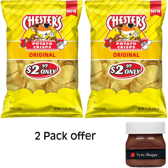 Chester's Fries Potato Crisps Original Snacks, 4.25 oz Bag
