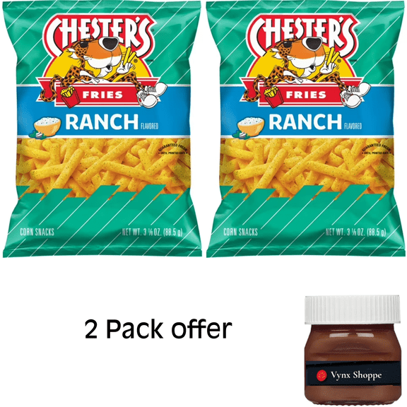 Chester's Fries Ranch Flavored Corn Snacks, 3.125 oz Bag