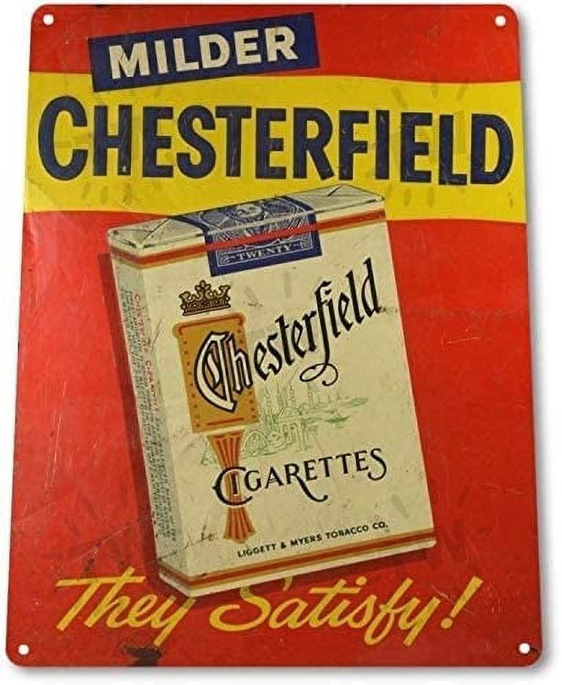 Chesterfield Cigarettes Tobacco Smoking Retro Wall Decor Man Cave Metal Tin  Sign TIN Sign 7.8X11.8 INCH