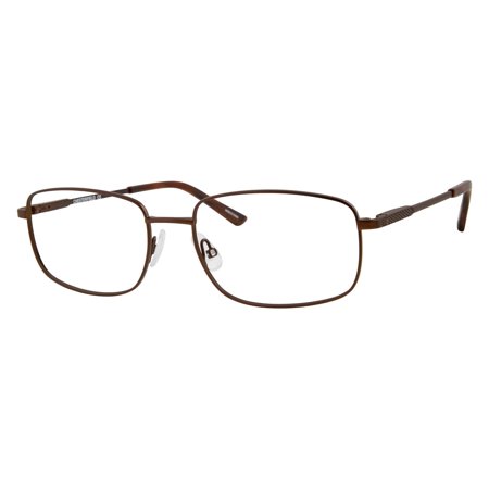 Chesterfield Full Rim Rectangular Brushed Brown Brown Eyeglasses