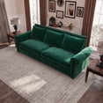 thumbnail image 1 of Chesterfield Sofa,93.7" King Pull Out Sofa Bed,3-in-1 Velvet Convertible Sleeper Sofa with Nailhead Trim & Rolled Arm,Multi-Functional Sofa Bed for Living Room,Bedroom,Grey, 1 of 15