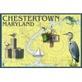 thumbnail image 1 of Chestertown, Maryland, Nautical Chart (12x18 Wall Art Poster, Room Decor), 1 of 3