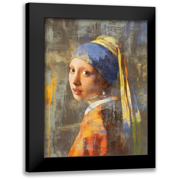 Chestier, Eric 12x14 Black Modern Framed Museum Art Print Titled - Vermeers Girl 2.0