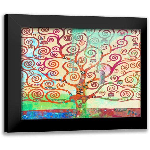 Chestier, Eric 14x12 Black Modern Framed Museum Art Print Titled - Klimts Tree 2.0