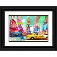 thumbnail image 1 of Chestier, Eric 18x13 Black Ornate Wood Framed with Double Matting Museum Art Print Titled - Taxis in Times Square 2.0, 1 of 4