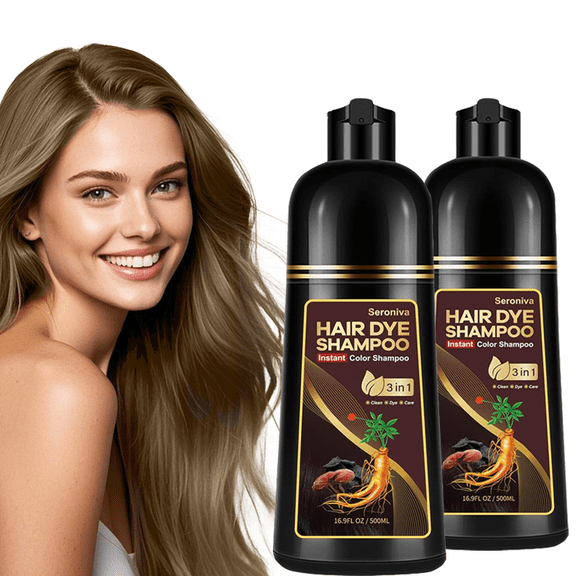 Chestnut Brown Hair Dye & Shampoo - 16.9 Fl Oz, 3 in 1 Easy To Use Semi-Permanent Hair Color