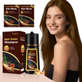 thumbnail image 1 of Chestnut Brown Hair Dye Shampoo 3 in 1, Color for Men & Women, Long-Lasting for 100% Gray Hair Coverage, 16.9 Fl Oz, 1 of 8