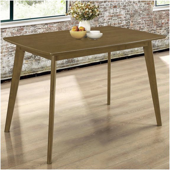 Chestnut Brown Retro Dining Table, Angled Leg Design for Mid-Century Style