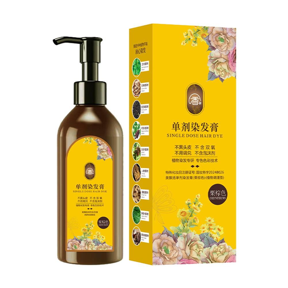 Chestnut Brown Single-Dose Hair Dye Does Not Contain Hydrogen Peroxide ...