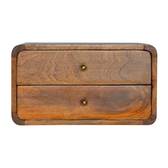 Chestnut Color Bedside in Solid Wood - Add Modern Touch to Living Space