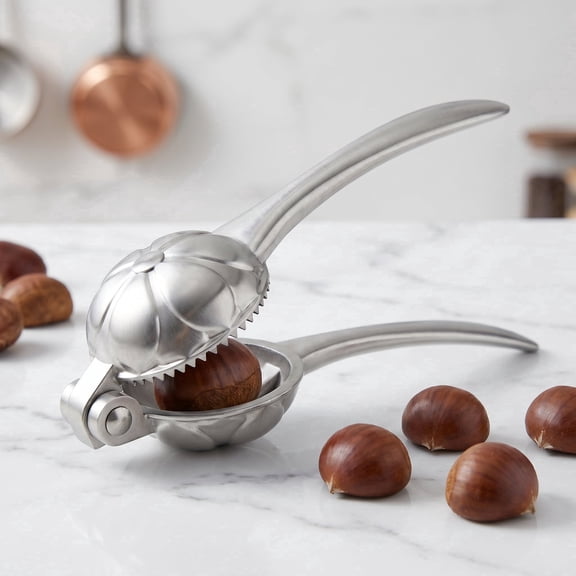 Chestnut Cutter Tool, Nut Cracker with 304 Stainless Steel Blade, Aluminum Alloy Chestnut Peeler & Sheller, Quick Clip Opener for Kitchen, Easy for Chestnuts