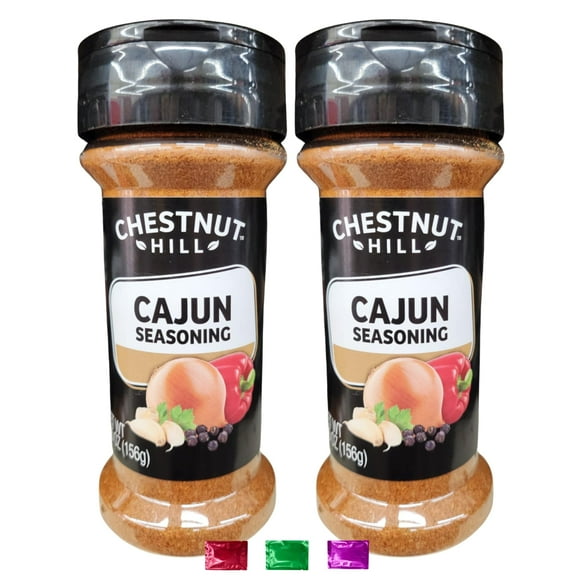 Chestnut Hill Cajun Seasoning Powder 5.5 Oz Shaker Bottle Pack of 2, Bold Spicy Flavor for Cooking Grilling Marinating with Snoep in Beperkte Oplage