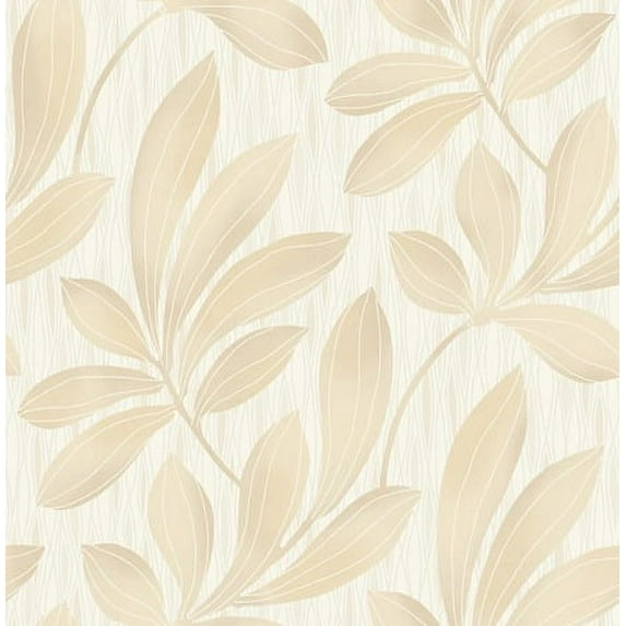 Chestnut Leaves Wallpaper Bolt- Latte