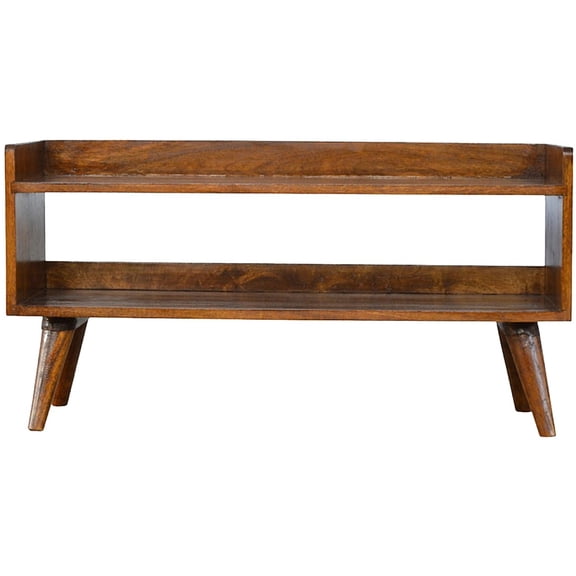 Chestnut Nordic Solid Wood Storage Furniture - Stylish & Practical, 34.64 In. Deep, 13.45 Wide, 18.04 High, 27.73 Lb Bench In Living Space Enhancer, D, W, H,