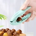 thumbnail image 1 of Chestnut Opener Clip | Ergonomic Handheld Chestnut Peeler & Nut Scissors | Matte Finish | Stainless Steel & Plastic | Safe Nut Shell Cutting | 15x10cm | Includes 1 Opener, 1 of 6