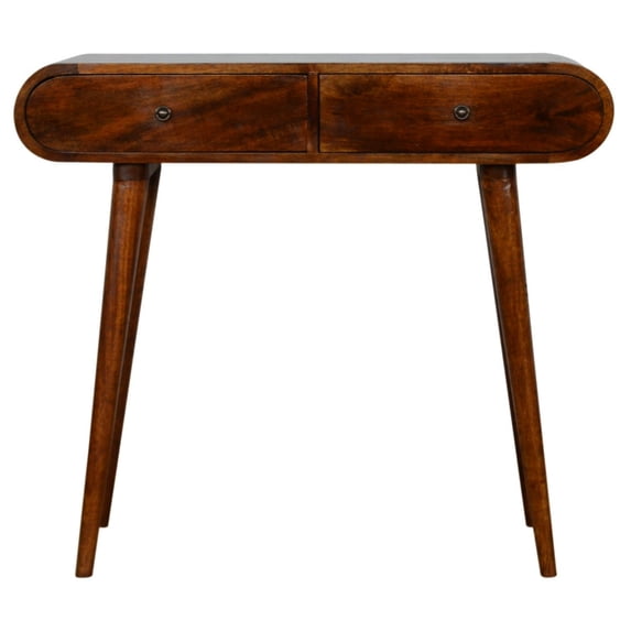 Chestnut Solid Wood Console Table for a Warm and Cozy Home